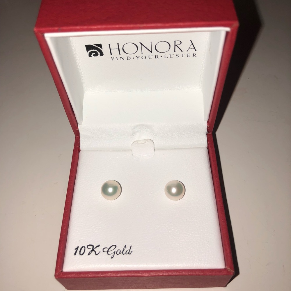 Honora 10K Gold Pearl Earrings